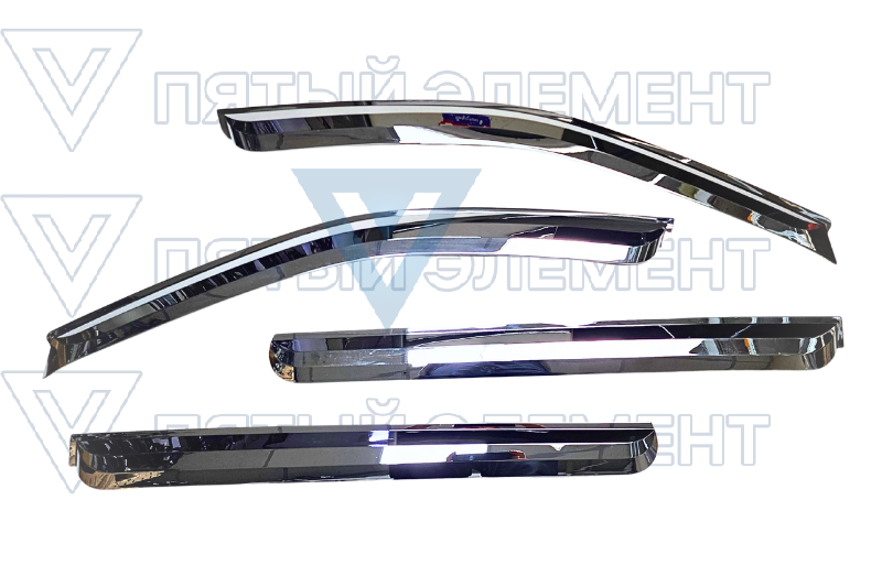 Ветровики 2007 хром.(SANTA FE NEW)