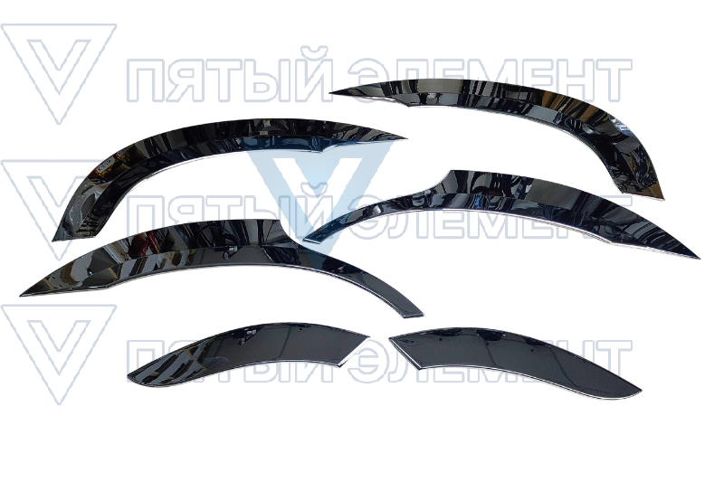 Накладки арки крыла хром комплект А338 (SANTA FE)