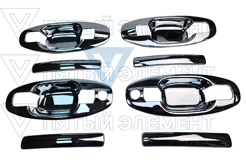 Накладки на ручки хром. (SANTA FE)